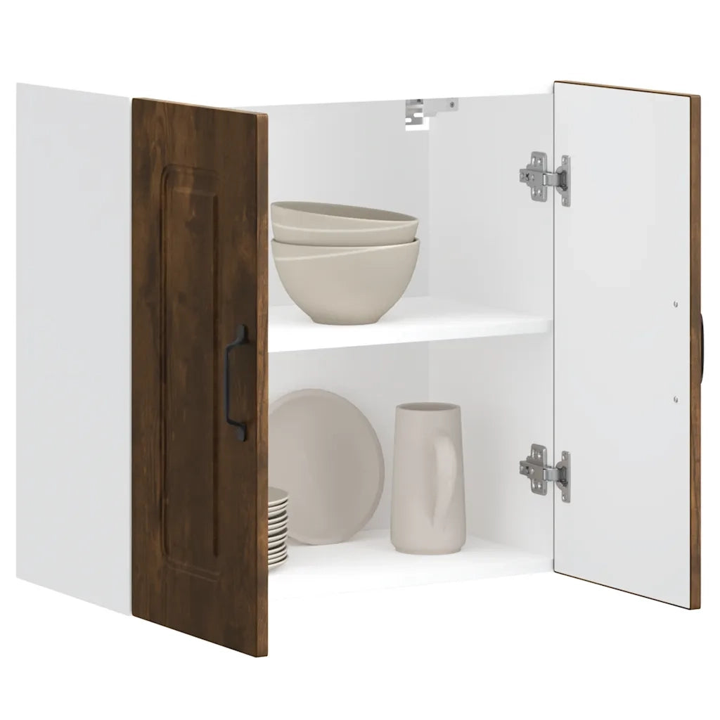 Pensile da Cucina Kalmar Rovere Fumo in Legno Multistrato