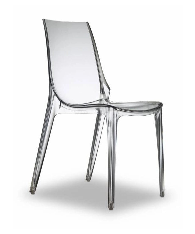 Sedia Vanity Chair set da 4 policarbonato Made in Italy SCAB DESIGN - Trasparente 100