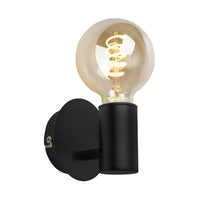 Applique Moderna Kosol Metallo Nero 1 Luce E27