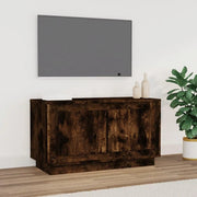Mobile Porta TV Rovere Fumo 80x35x45 cm in Legno Multistrato 819857