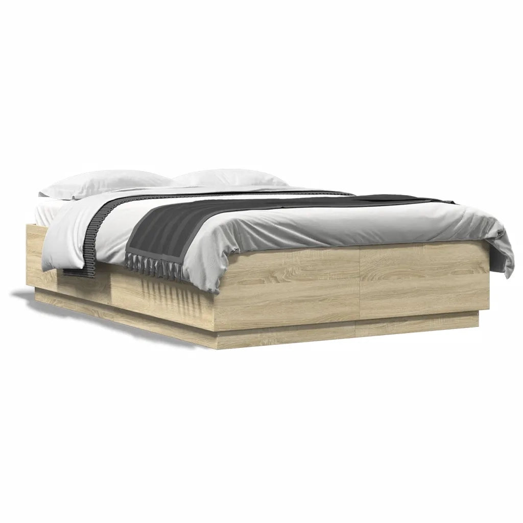 Giroletto-Struttura Letto Rovere Sonoma 150x200 cm in Legno Multistrato 609069