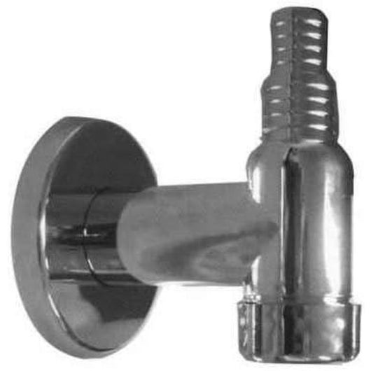 Sifone esterno in pp a molla per lavatrice con rosone cromato go