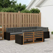 Set di divani da esterno 7 pz Naturale e Antracite 3383485