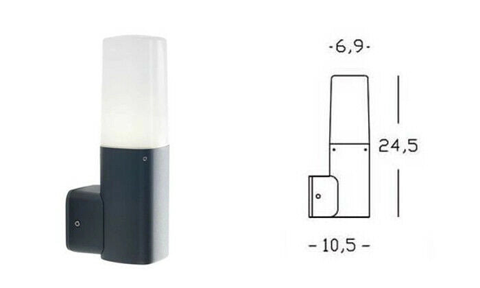 Applique Parete da Esterno Lampada Ingresso Luce E27 Illuminazione Stem Sovil