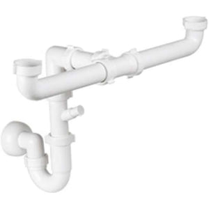 Sifone salvaspazio in pp per lav ello doppio 1-1/2x40 goplast 100