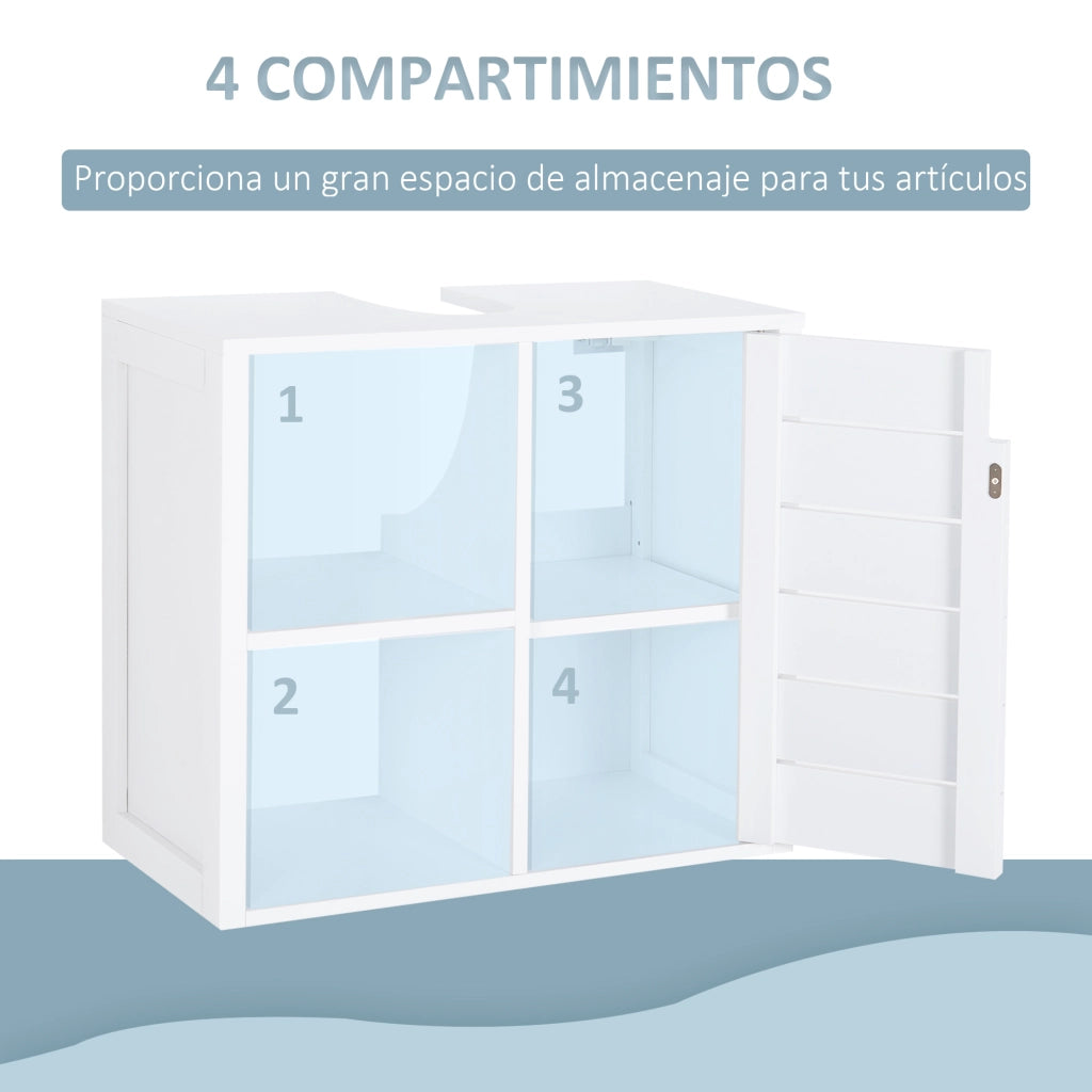 Mobile Bagno Sottolavabo Sospeso ¨C zephmum ¨C Bianco 60x30x54 cm