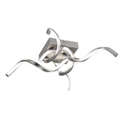 INTRECCIO - Plafoniera LED 40W 4000K Nichel Satinato IP20, Design Moderno per Interni - Rossini Group - Lampada a Soffitto per Ambienti Residenziali