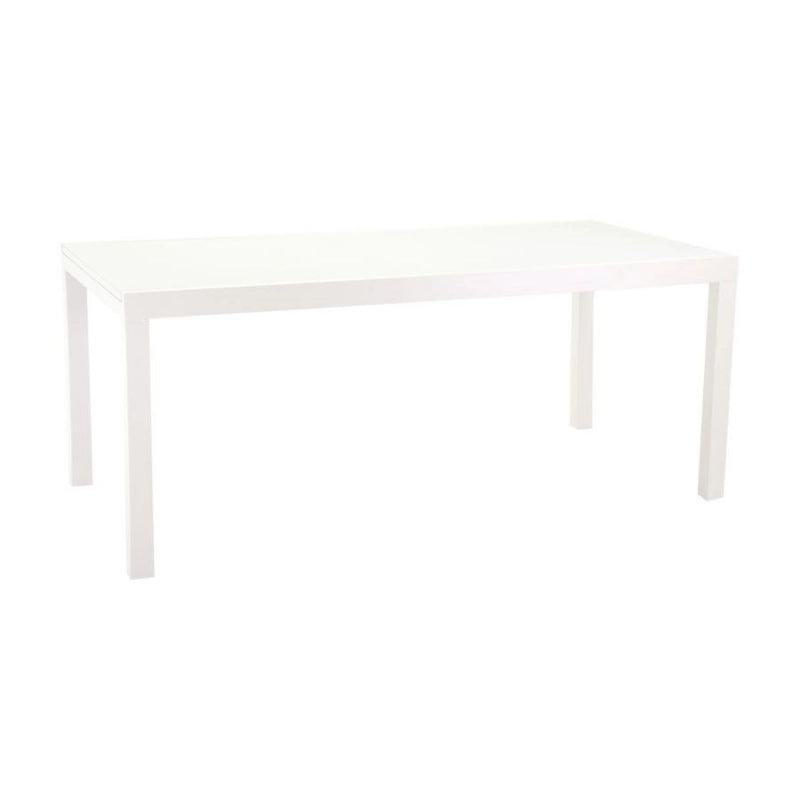 Tavolo alluminio boise bianco opaco allungabile cm 160/220x90h67,5/75