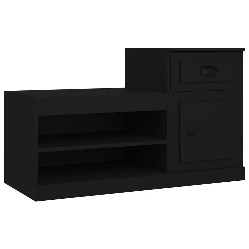 Scarpiera-Scaffale per scarpe Nera 100x42x60 cm in Legno Multistrato