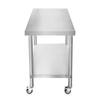 Banco di lavoro per ristorazione Tavolo in acciaio inox per la preparazione degli alimenti Cucina mobile 60cm x 90cm x 86cm