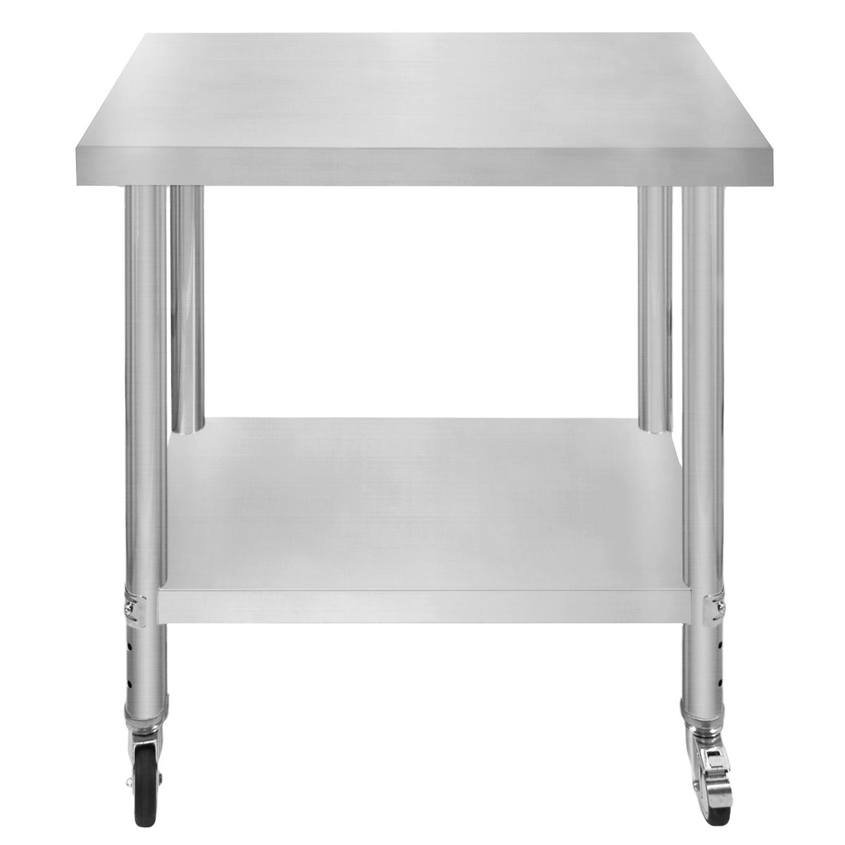 Banco di lavoro per ristorazione Tavolo in acciaio inox per la preparazione degli alimenti Cucina mobile 76cm x 45cm x 86cm