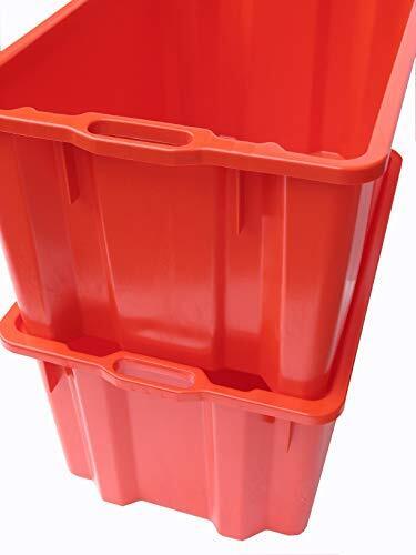 Mobil Plastic 131 Cassa Chiusa Sovrapponibile Arancione 50 Litri