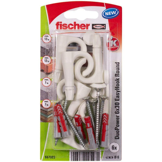 Fischer 557923 ancoraggio a vite e tassello 6 pz Kit di viti e tasselli a muro 30 mm