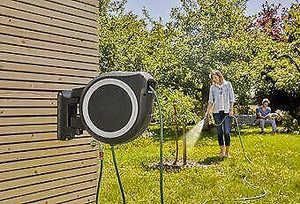 Gardena RollUp L Rocchetto montato a muro Automatico Nero, Blu, Grigio