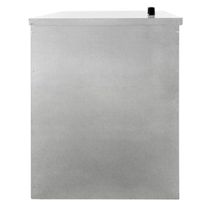 Bidone per il carbone - legna 350 kg in acciaio zincato Metallo antiruggine e anti roditore Porta legna