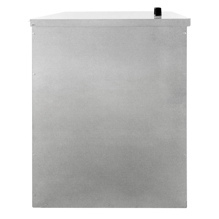 Bidone per il carbone - legna 350 kg in acciaio zincato Metallo antiruggine e anti roditore Porta legna