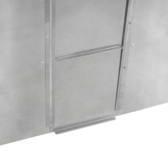 Bidone per il carbone - legna 350 kg in acciaio zincato Metallo antiruggine e anti roditore Porta legna