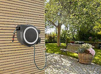 Gardena RollUp L Rocchetto montato a muro Automatico Nero, Blu, Grigio