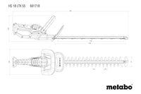 Metabo HS 18 LTX 55 Doppia lama 2,6 kg