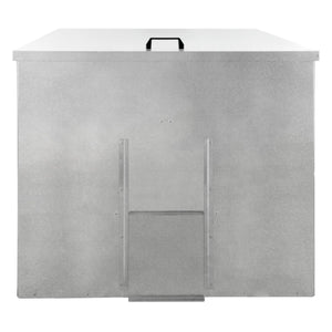 Bidone per il carbone - legna 500 kg in acciaio zincato Metallo antiruggine e anti roditore Porta legna