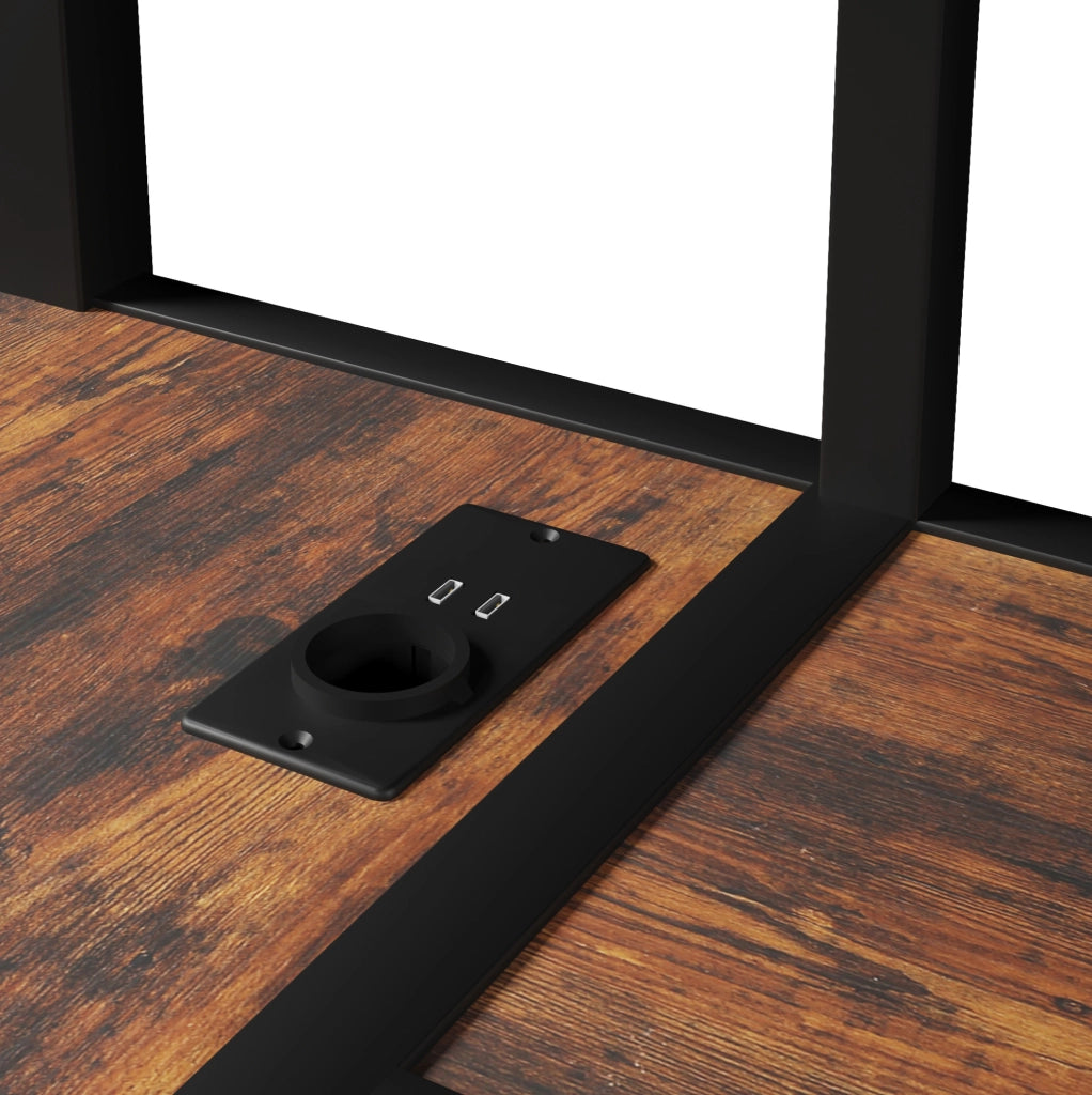 LETTO a soppalco 90x200 cm in metallo e MDF nero con scrivania