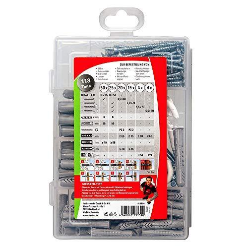 Fischer MEISTER-BOX UX 75 pz Kit di viti e tasselli a muro