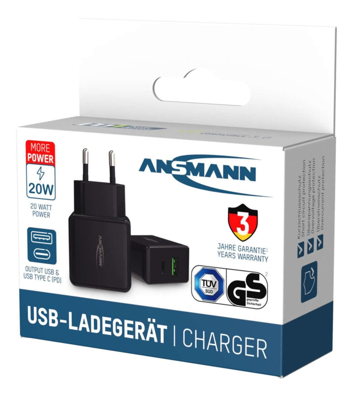 Ansmann HC218PD Universale Nero AC Ricarica rapida Interno