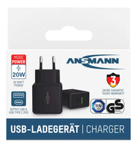 Ansmann HC218PD Universale Nero AC Ricarica rapida Interno