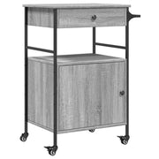 Carrello da Cucina Grigio Sonoma 56x43x89,5cm Legno Multistrato CFW3382239