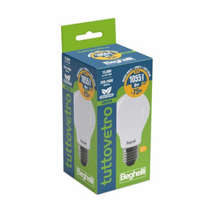Beghelli Tuttovetro Lampadina a risparmio energetico Bianco caldo 3000 K 8 W E27 E