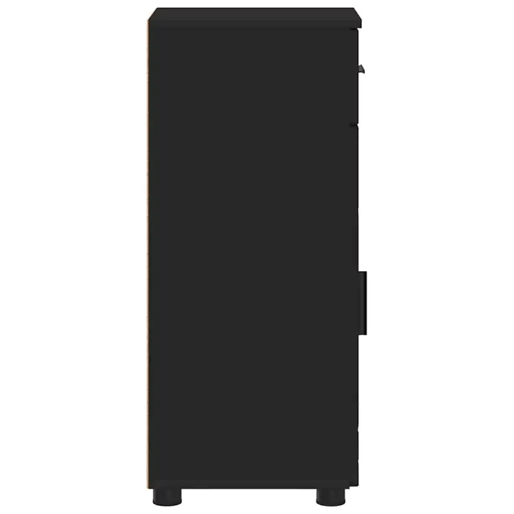 Mobile da Bagno con cassetto con porta Nero 30 x 35 x 80 cm 883325