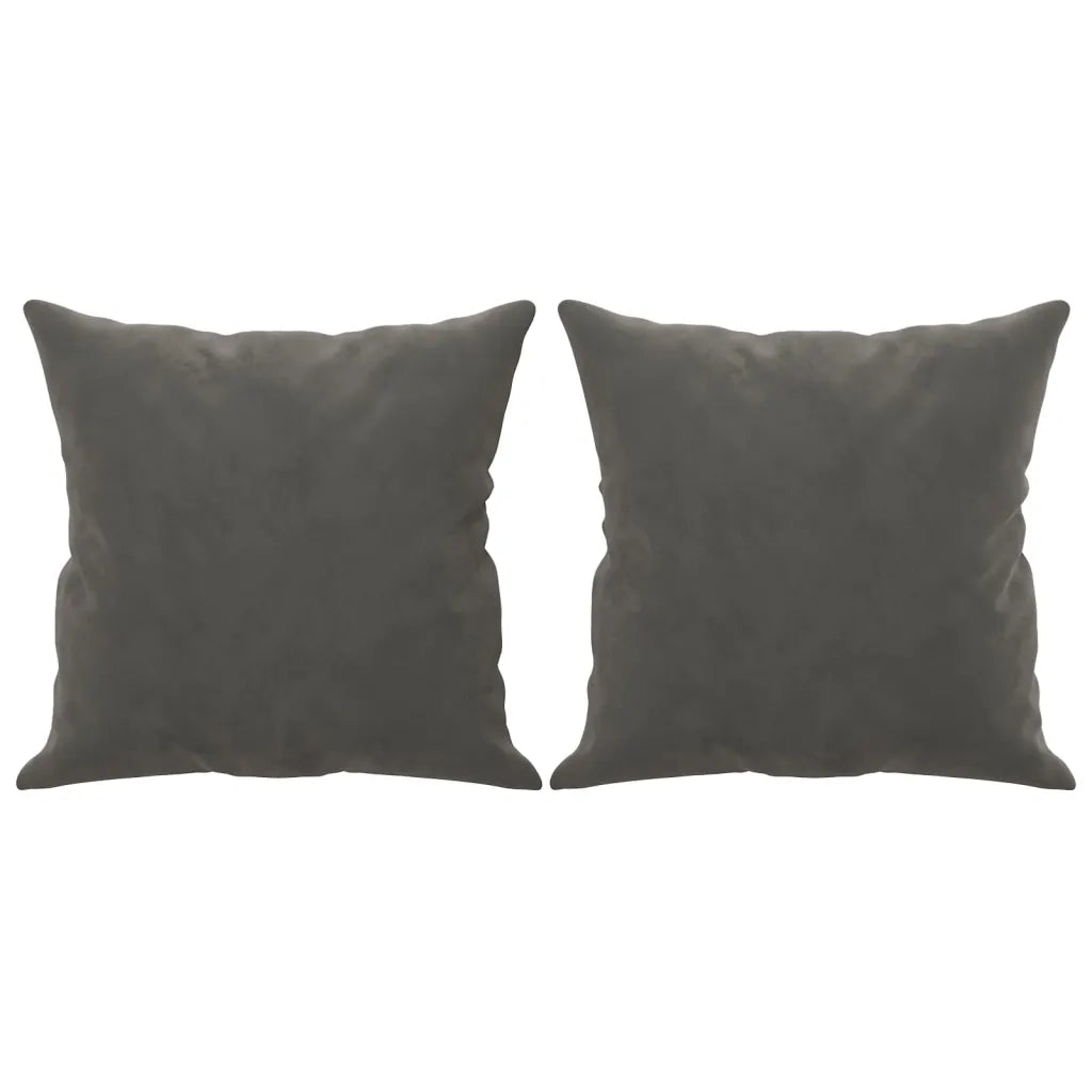 Cuscini Decorativi 2 pz Grigio Scuro 40x40 cm in Velluto CFW6411818