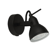 Applique Contemporanea Focus Spotlight Acciaio Bianco Nero 1 Luce Gu10