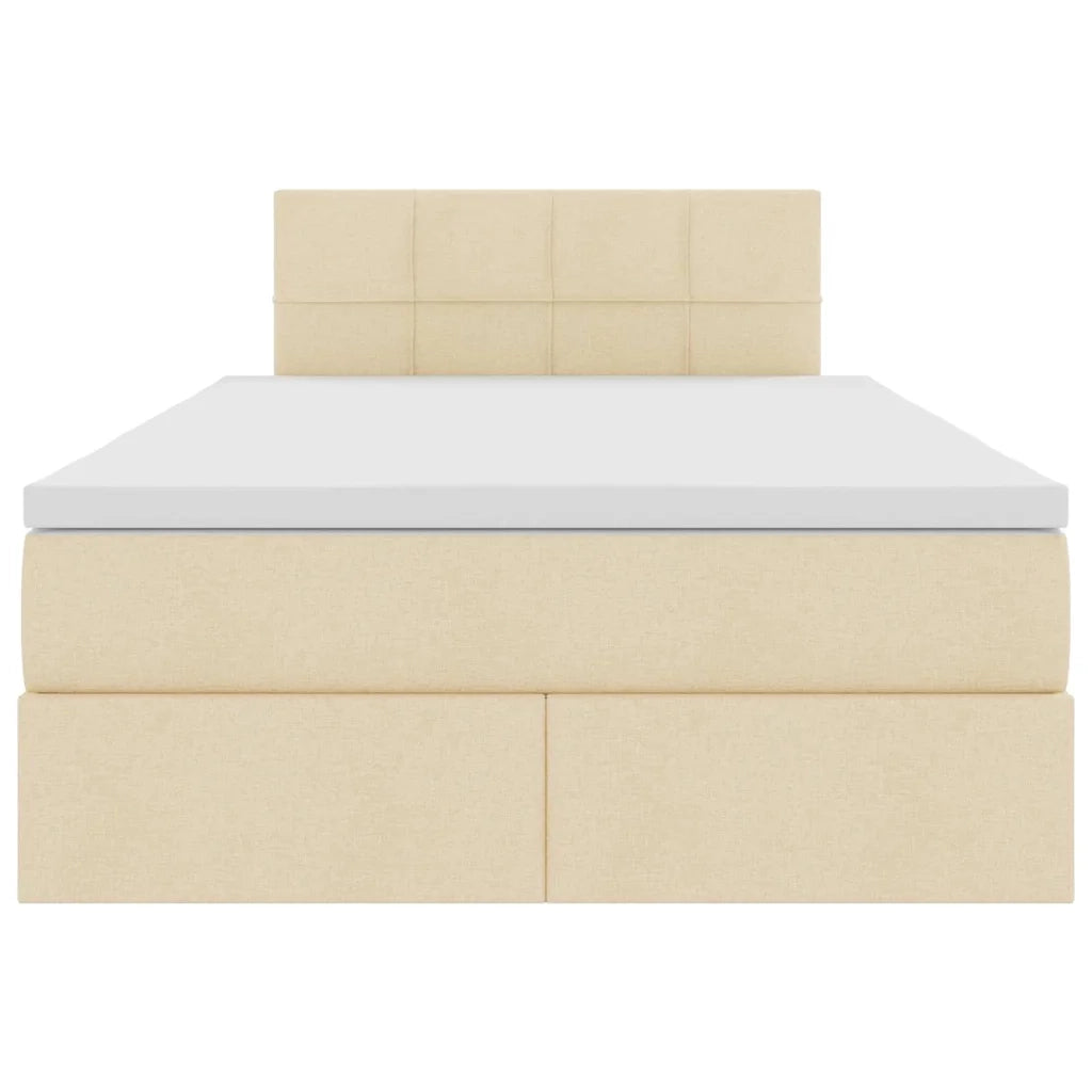 Letto con contenitore e materasso Crema 120 x 200 cm 3370504