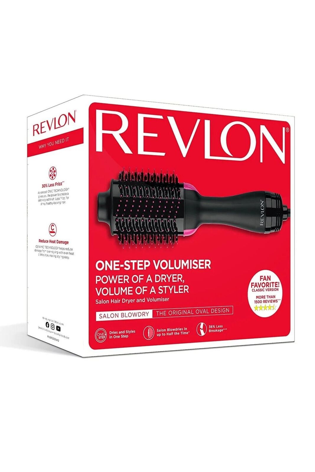 Revlon RVDR5222E asciuga capelli Nero, Rosa