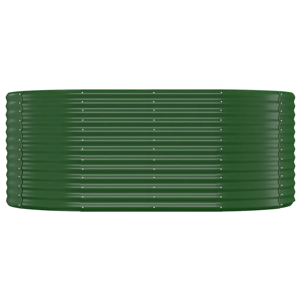 Fioriere | Cassetta per fiori | Letto Giardino Acciaio Zincato 175x100x68 cm Verde