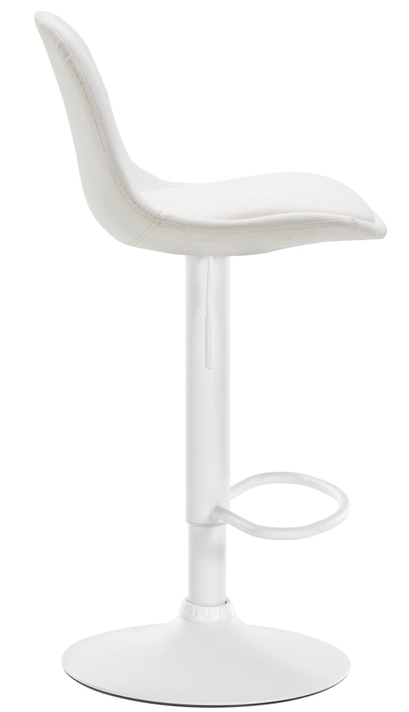 Sgabello di design KIEL in similpelle bianco,bianco
