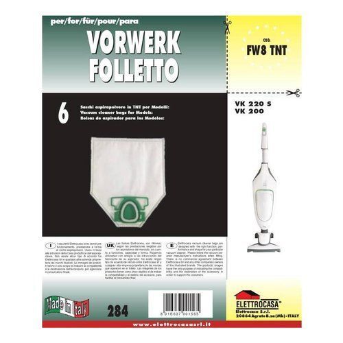 Elettrocasa FW8TNT accessorio e ricambio per aspirapolvere Aspirapolvere portatile Sacchetto per la polvere