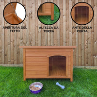 Cuccia per cani di piccola taglia in legno Con Tetto apribile a rialzata