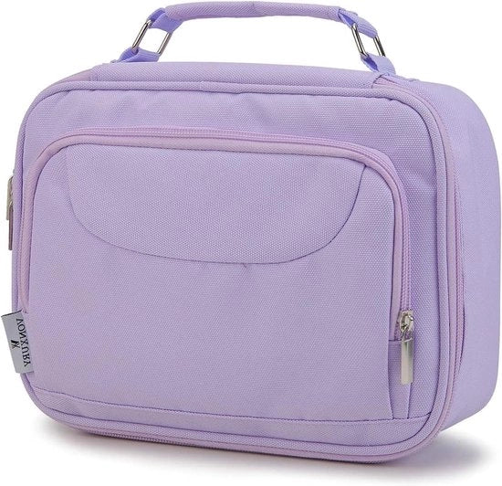 Organizzatore di pennarelli portatile da grande capacità - 54 fessure - lilla chiaro - borsa per trucco