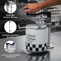 Apriscatole commerciale Catering Blocco per banco professionale in acciaio resistente