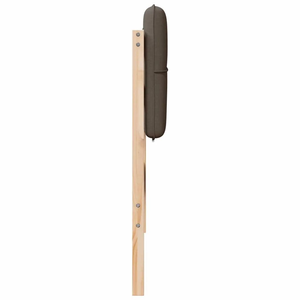 Testiera imbottita Marrone e taupe 100 cm Pino massello
