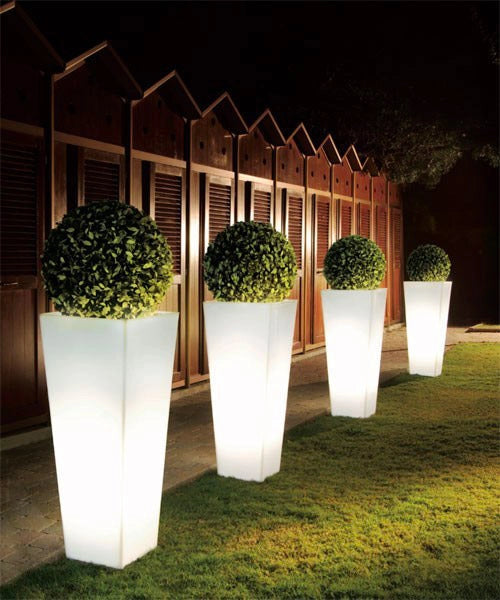 Vaso Luminoso 37,5x102 cm in Resina Arkema Quadro 102 SL