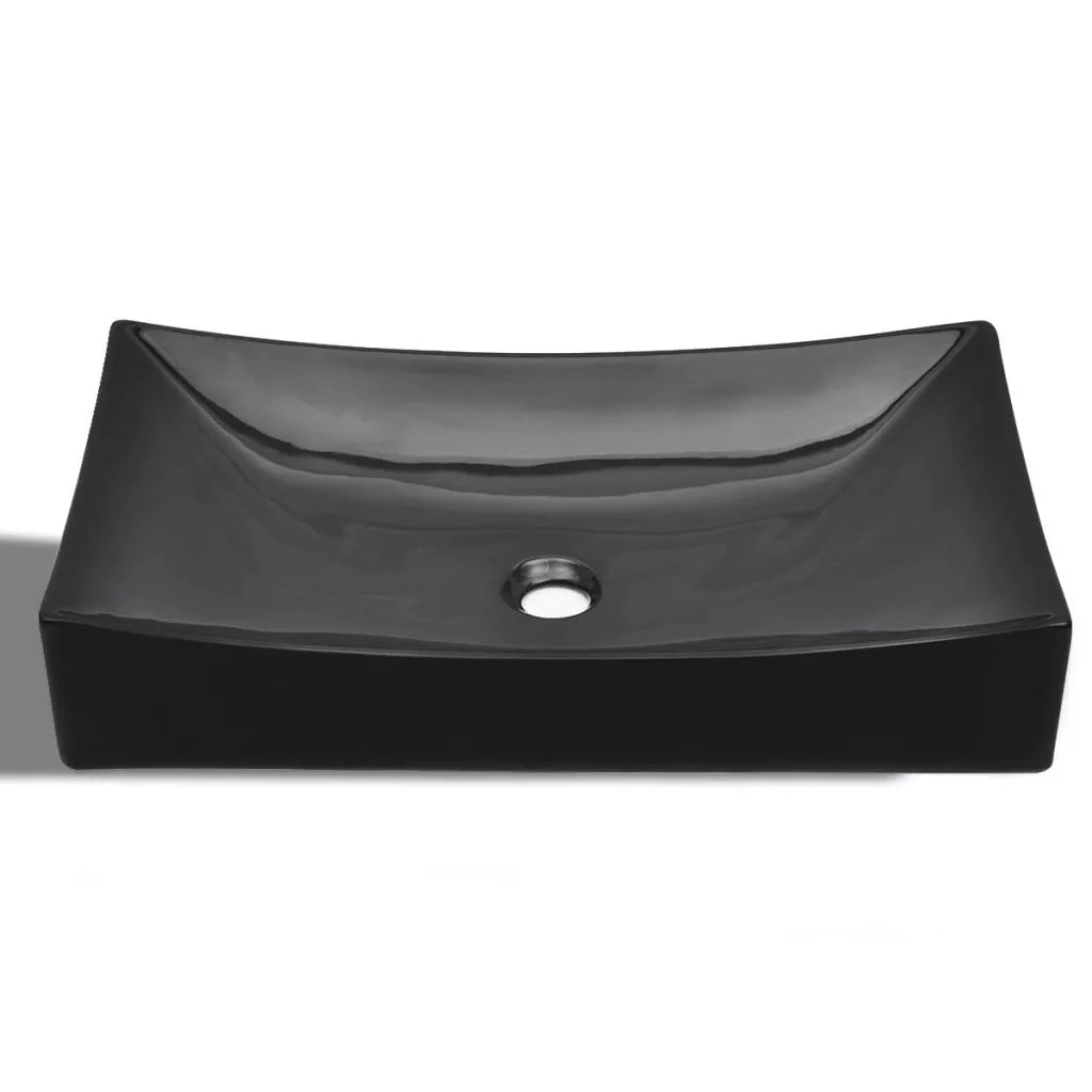 Lavabo rettangolare in ceramica 65,5 x 39 cm per bagno nero 02_0002501