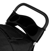 Passeggino per animali domestici Trasportino pieghevole Trolley da viaggio per gatti e cani Copertura anti-pioggia – Nero