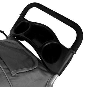 Passeggino per animali domestici Trasportino pieghevole Trolley da viaggio per gatti e cani Copertura anti-pioggia – Grigio