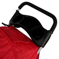 Passeggino per animali domestici Trasportino pieghevole Trolley da viaggio per gatti e cani Copertura anti-pioggia – Rosso