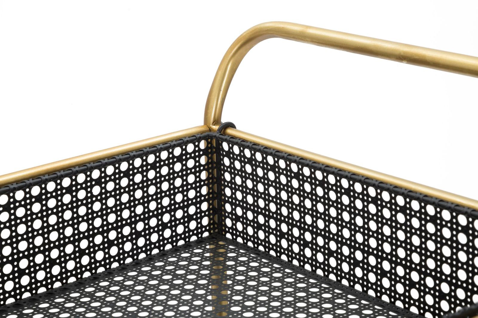 Carrello Fashion 56x37x81 cm in Ferro Nero e Oro