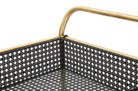 Carrello Fashion 56x37x81 cm in Ferro Nero e Oro