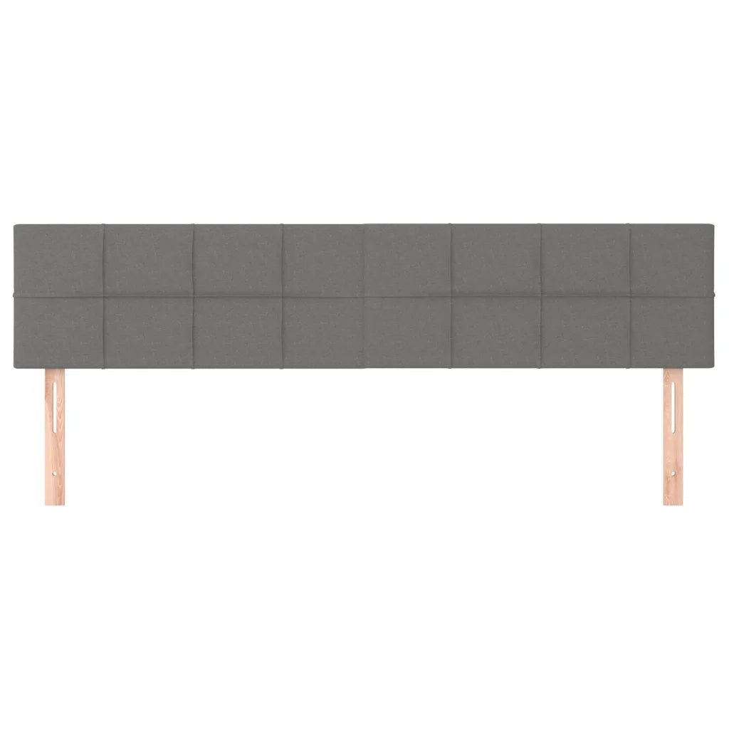 Testiera | Testata Grigio Scuro 200x5x78/88 cm in Tessuto